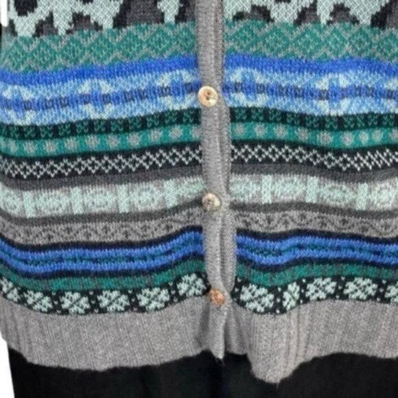 Skovhuus cotton wool alpaca button down cardigan size Small Colorful - Picture 5 of 13